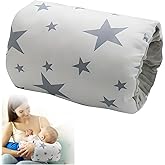 MKXPWMKS Cozy Cradle Pillow, Cozy Cradle Arm Pillow, Baby Nursing Pillow Head Support Pillow for Breastfeeding Bottle Feeding (Gray Pinstripes)