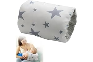 MKXPWMKS Cozy Cradle Pillow, Cozy Cradle Arm Pillow, Baby Nursing Pillow Head Support Pillow for Breastfeeding Bottle Feeding (Gray Pinstripes)