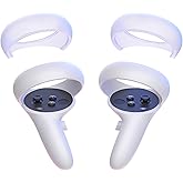 HZLucki Silicone Controller Cover Compatible with Oculus Meta Quest 2 Controller, Soft Silicone Grips Cover, Anti-Bumping Silicone Ring Cover with Protection,1Pair / White