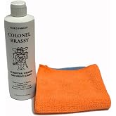 Colonel Brassy metal chrome aluminum plastic cleaner with 2-pack GRACE-I-AM microfiber polishing cloth
