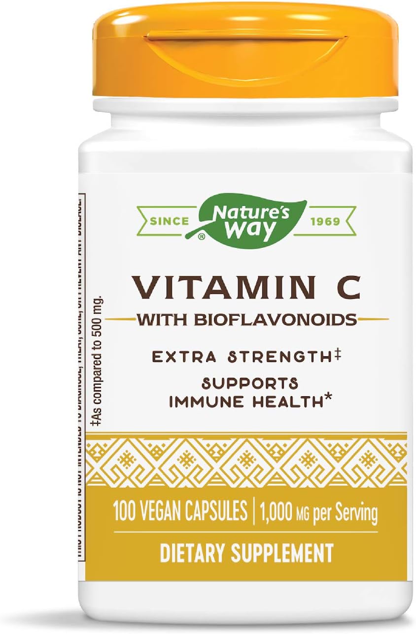 Amazon Com Nature S Way Vitamin C With Bioflavonoids 1000 Mg Vitamin C Per Serving 100 Capsules Health Personal Care