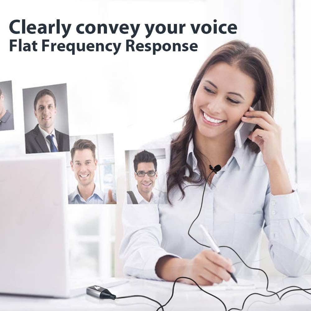USB Lavalier Microphone-MAONO AU-UL10 192kHz/24bit Omnidirectional Lapel Mic Hands Free Shirt Collar Clip-on Microphone for PC Computer, Laptop, YouTube, Skype Recording, Live Broadcasting: Home Audio & Theater