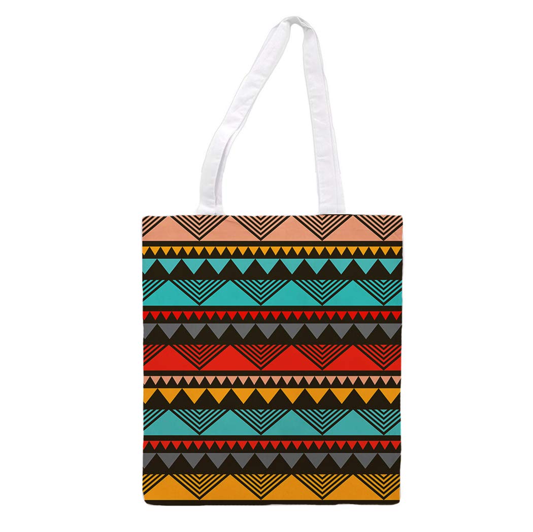 Nacnic Tote bag cloth TRIANGULOS Native Americans. multipurpose shoulder strap
