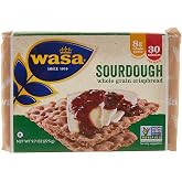 Wasa Sourdough Crispbread, 9.7 oz, Crackers, Non-GMO Ingredients, Good Source of Fiber, Fat Free