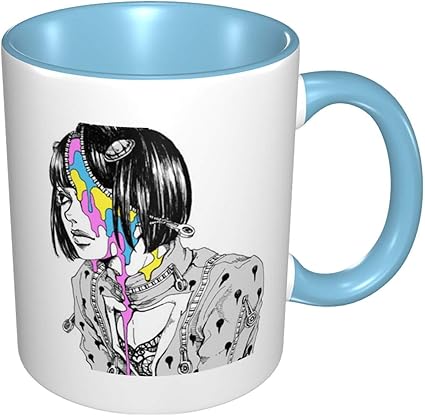 Amazon ジョジョの奇妙な冒険 ブローノ ブチャラティ マグ マグカップ コーヒーカップ かわいい セラミック 耐熱カップ セラミック ティー カップ 朝食カップ オフィスマグ おしゃれ One Size Sky Blue Comeonu ホーム キッチン