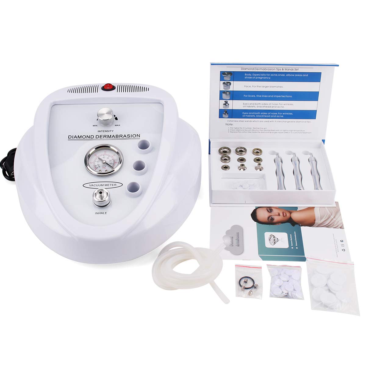Diamond Microdermabrasion Machine, Yofuly 65-68cmhg Suction Power Professional Dermabrasion, Home Use Facial Skin Care Equipment: Beauty