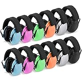 Elecoman 12 Pcs Kids Noise Cancelling Headphones,27dB Adjustable Ear Protection Ear Muffs for Autism Toddlers & Children, Classroom Sound Cancelling Hearing Protection for Fireworks, Concerts & School