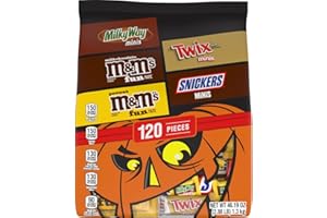 MARS M&M'S, SNICKERS, TWIX & MILKY WAY Milk Chocolate Halloween Candy Bag Variety Pack, Assorted Chocolate Candy for Halloween Party Favors, Trick or Treating and More, 120 Ct Bag