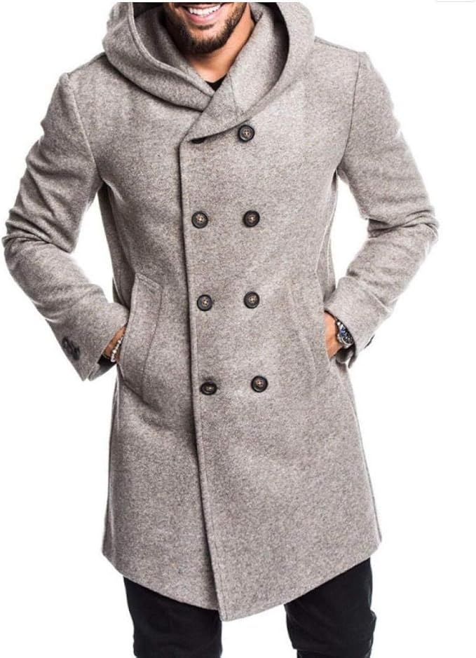 Winter New Trench Coat Men Autumn Blends Jackets Coat Men Fashion