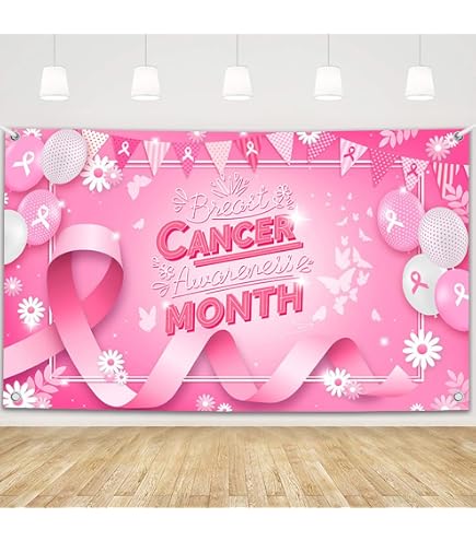 Festival Party Backdrop October Breast Cancer Awareness Design For ...