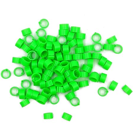 100 Stück blanko Vogel Taube Bänder 8 mm, Ringe Wachtel Clips