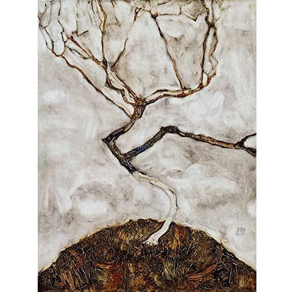 Egon Schiele Small Tree In Late Autumn Art Print Canvas Premium Wall Decor Poster Mural