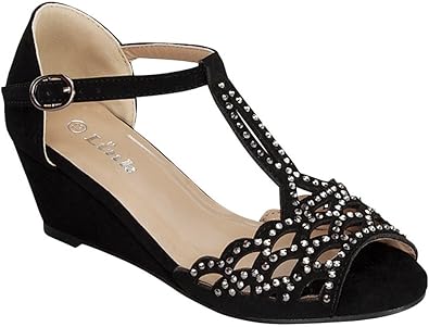 black wedge gladiator sandals