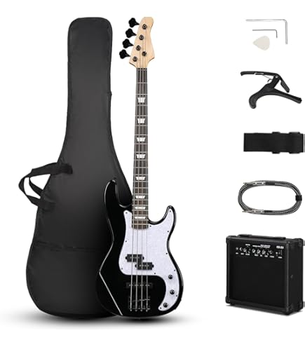 Amazon.com: Demusea DPB-30 Full Size 4 Strings Electric Bass