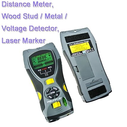 5 in1multifunction distancia medidor; Madera de; De metal; Detector de tensión; Láser