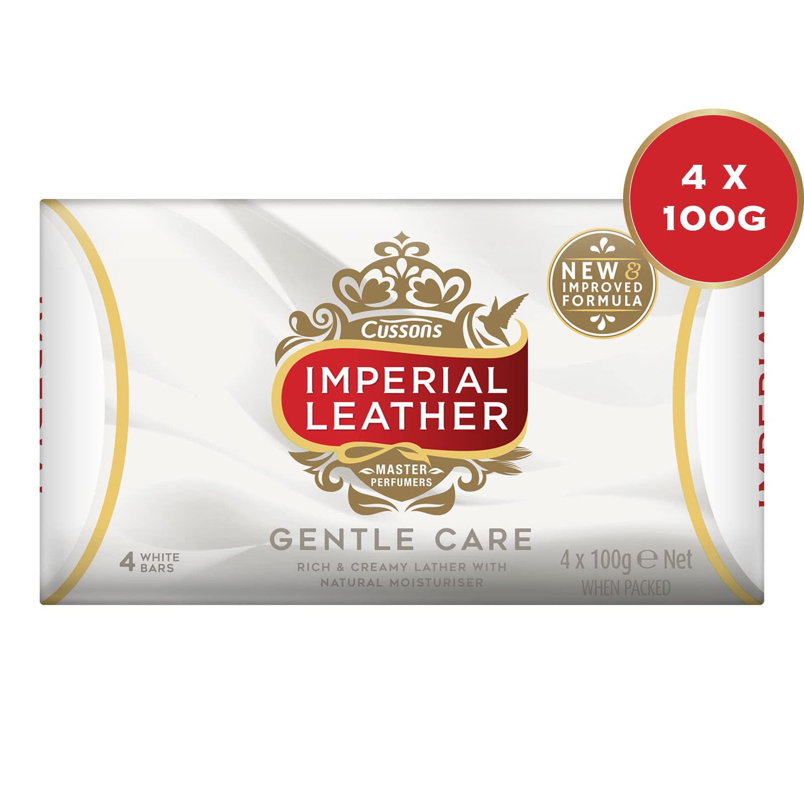 Imperial Leather Bar Soap Gentle Care Cleansing Bar, For Sensitive Skin, Bulk Buy, Pack of 8 x 4 bars (total 32 bars)