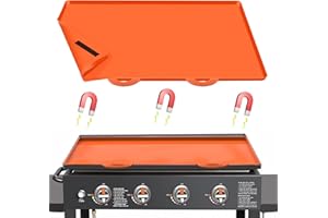 WUYULE Silicone Griddle Mat Cover for Blackstone Griddle, Heavy Duty Food-Grade Blackstone Griddle Top Covers, Magnetic Protective Cover Mat from Rodents, Insects, Debris and Rust (36" Orange)