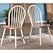 Winsome Wood Assembled 36-Inch Windsor Chairs with Curved legs