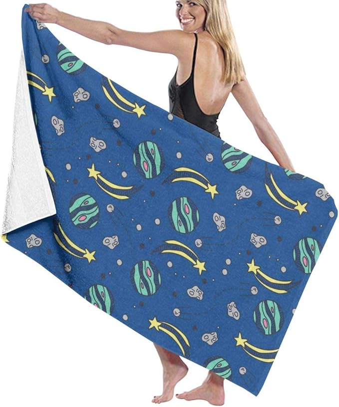 DCIZliIWcm Universe Beach Towels Polyester Quick Dry Soft