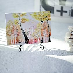 (4 pack)Iron Display Stand, Black Iron Easel Plate