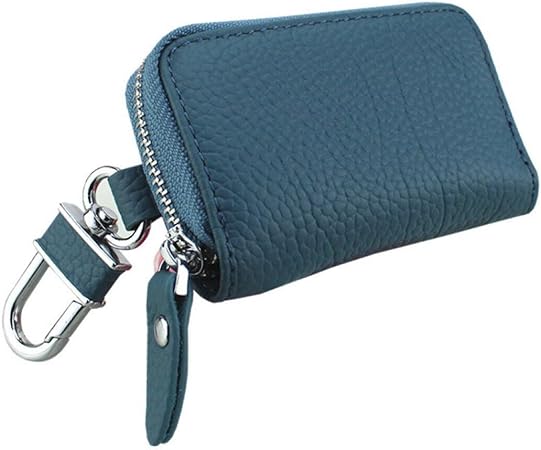 Amazon レモンツリーart 本革レザースマートキーケース キーホルダー キーリング 小物 メンズ レディース 車汎用タイプ レッド ブラック ブルー オレンジ ブラウン ネイビー ピンクの7色あります 父の日のプレゼントに最高 ブルー キーケース キーホルダー 車