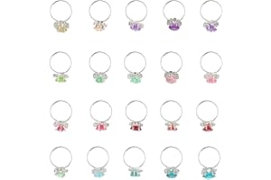FUNNETOYU 20pcs Simulation Rings for Girls Boys and Girls Finger Rings Decorative Jewelry Random Styles Dress up Play Toy