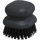 Ergonomic Dish Scrub Brush With Stiff Nylon Bristles - Palm Grip Scrubber For Pots, Pans, Sinks & Grills
