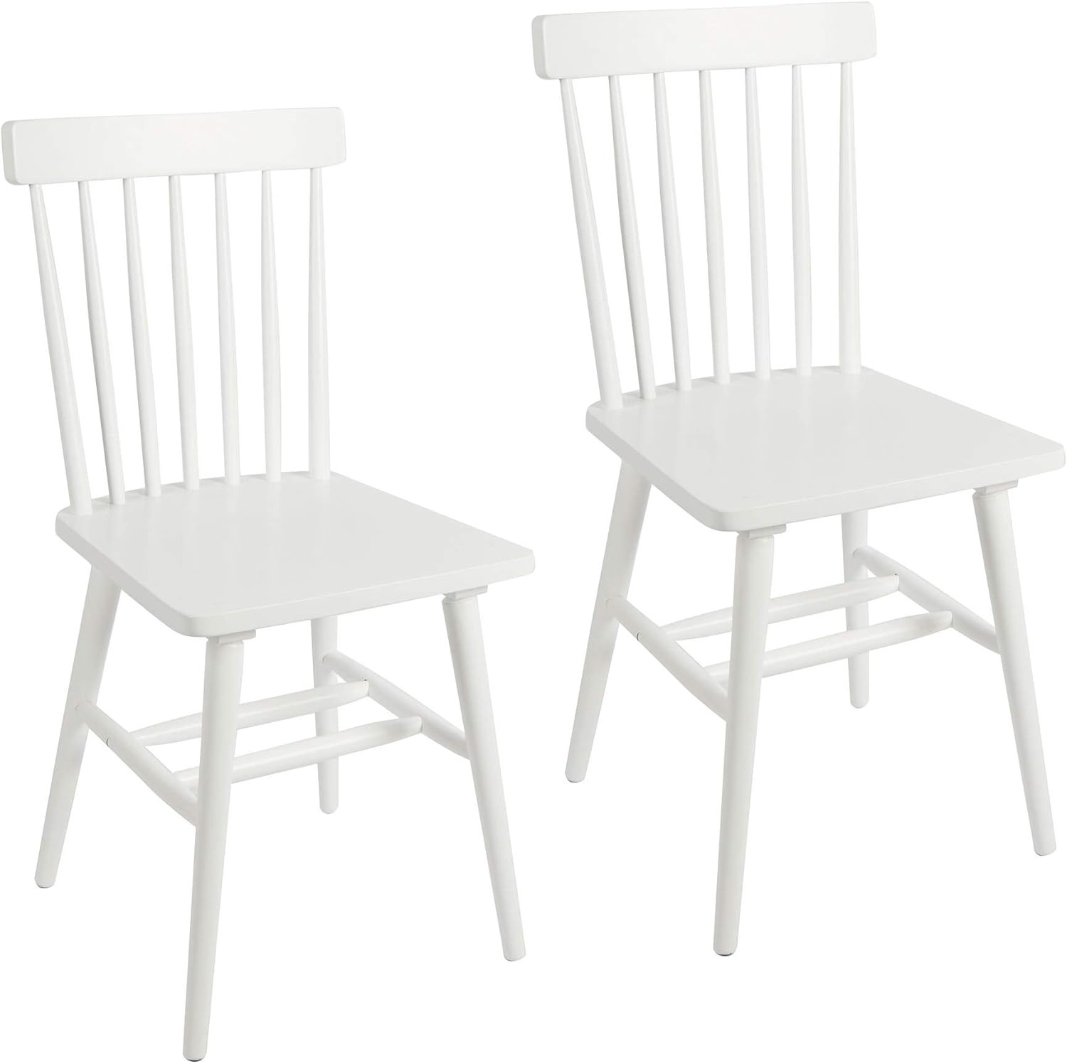 Amazon Com Gerald High Back Dining Chairs Set Of 2 White Chairs