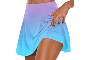 AGWOLF American Flag Shorts Women 4Th of July 2024 Summer Patriotic Graphic Skirts Pleated Athletic Skort Built in Shorts