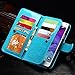 Note 4 Case, Galaxy Note 4 Case, Joopapa Galaxy Note 4 Wallet Case,Pu Leather Case Magnet Wallet Credit Card Holder Flip Cover Case Built-in 9 Card Slots & Stand Case for Samsung Galaxy Note 4 (Blue)