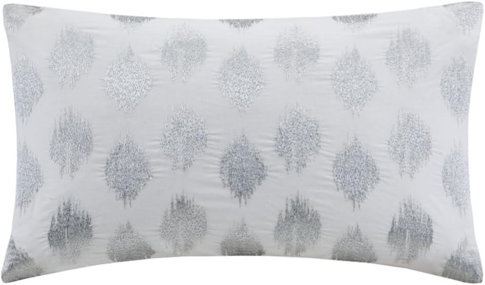 INK+IVY Sofia Cotton Modern Accent Throw Pillow, asual Embroidered Square Fashion Decorative Pillow, 20X20, Grey: Home & Kitchen