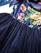 NNJXD Girl Tulle Long Sleeve Printed Bowknot Formal Casual Dress Size 3-4 Years Blue