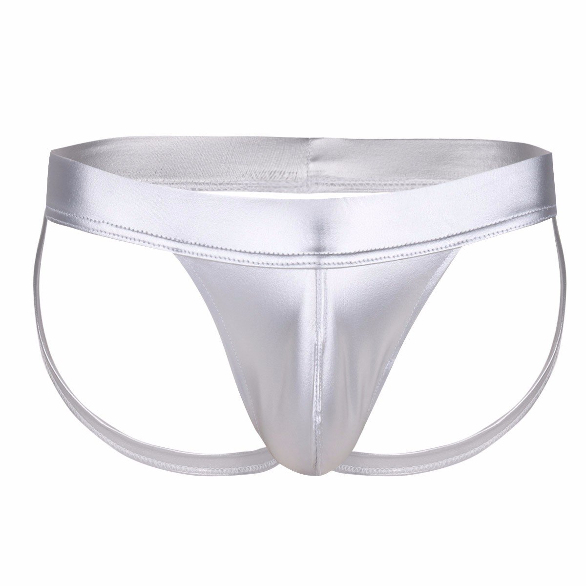 YiZYiF Low Rise Herren Sport Wetlook Lackleder Männer String Tanga