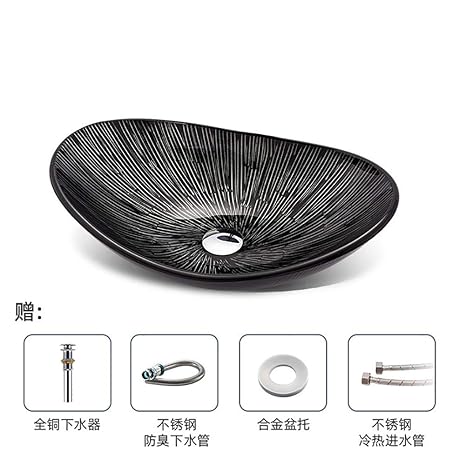 Edahbjnest5mk Bathroom Cloakroom Countertop Glass Basin Sink 10
