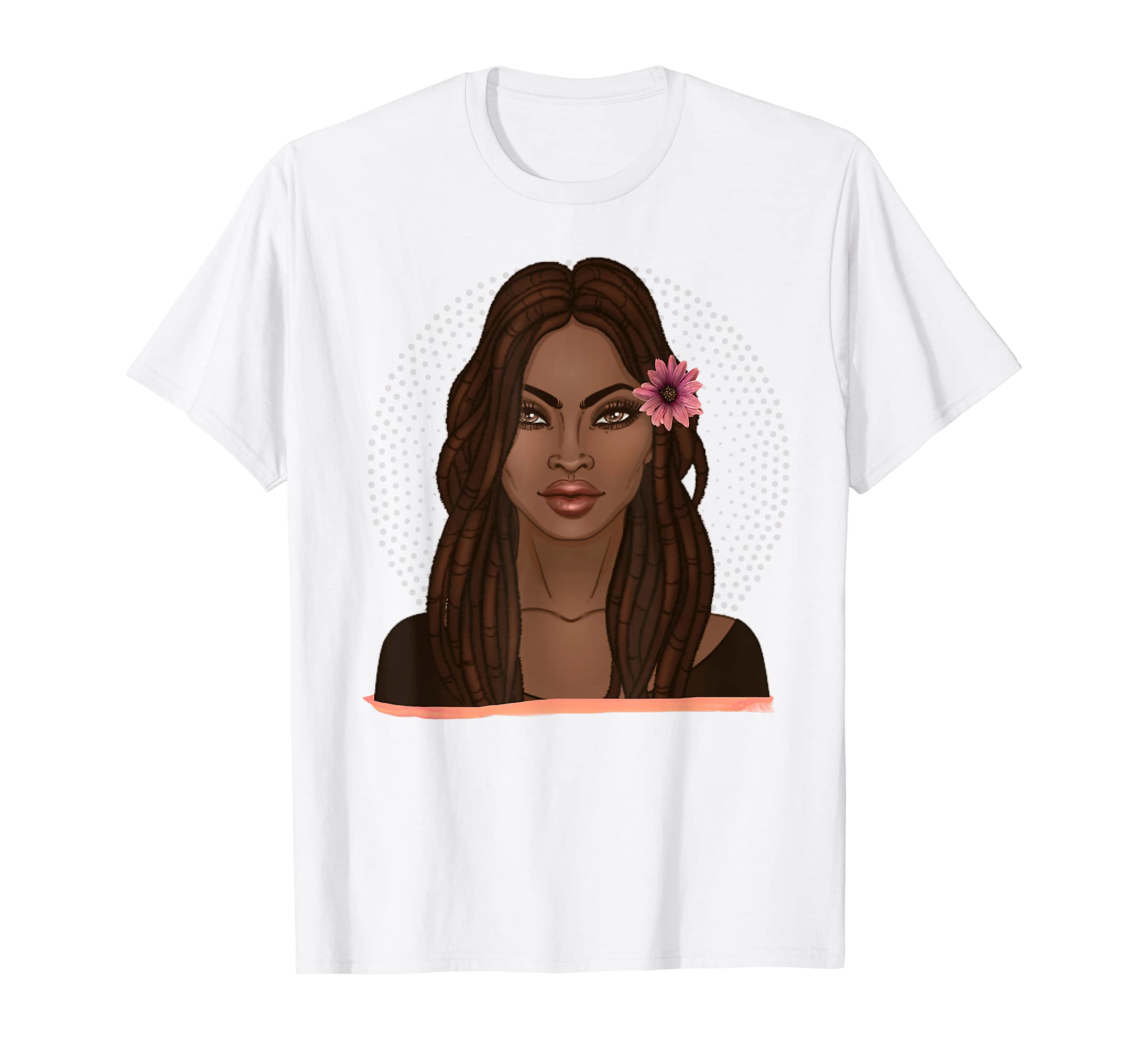 Black Girl Afro Art Hair African American Women T-Shirt