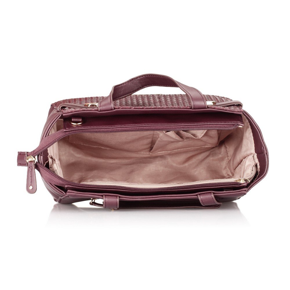 caprese women's satchel (burgundy)