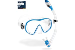 Cressi Single Lens Frameless Scuba Mask & Dry Snorkel for Snorkeling, Scuba Diving, F-Dual & Supernova Dry: Designed in Italy