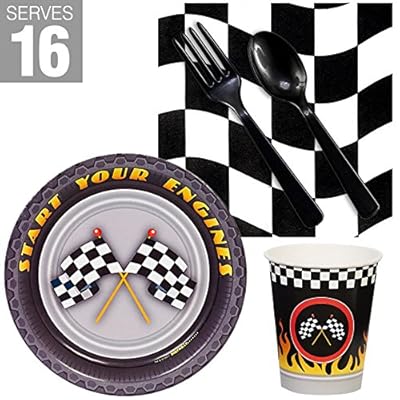 Racecar Racing Party Snack Pack For 16