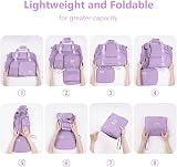Flintronic Foldable Travel Duffel Wet Dry Separation Purple 48x27x28cm view 4