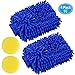 4 Pack Car Wash Mitts - Premium Chenille Microfiber Scratch-Free Cleaning Gloves - Ultra-soft Polishing Cloth,Double Sided,Use Wet or Dry