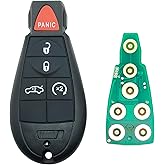 Replacement Key Fob fit for Chrysler 300 Town and Country Dodge Challenger Durango Grand Caravan 2008-2020 Keyless Entry Remote Control Key Fob M3N5WY783X IYZ-C01C (5 Button)