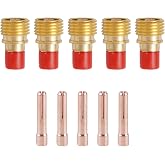 5-Pack 45V44 TIG Welding Gas Lens Collet Bodies – 3/32″ (2.4mm), Replacement Parts For TIG Torches, Durable And Precision Fit