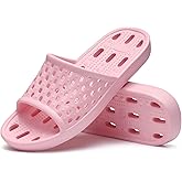 Litfun Shower Shoes for Women Non-Slip Quick Dry Shower Slippers Lightweight Pool Sandals with Drain Holes for College Dorm, Beach, Bathroom & Gym