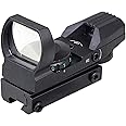 MAYMOC Red and Green Reflex Sight with 4 Reticles, 3/8" Dovetail Mount for Airgun Airsoft 11mm Rail and .22 RF