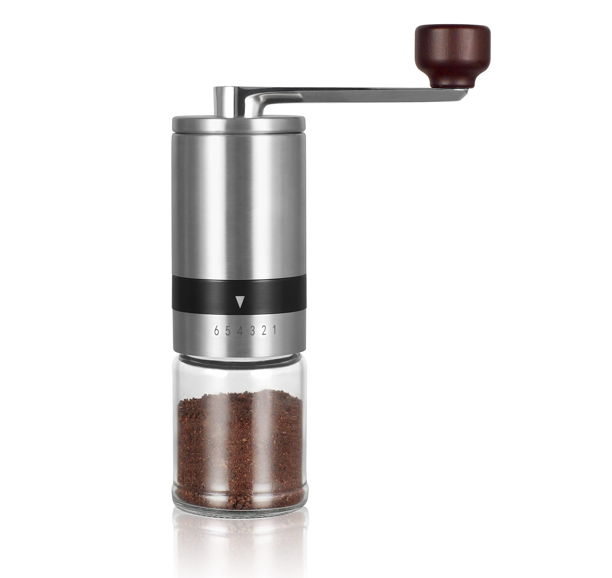 Vzaahu Manual Coffee Burr Grinder, with External Adjustable Coarseness, Ceramic Conical, Hand Coffee Grinder, Fast Grinding Portable, Birthday, Housewarming Gift