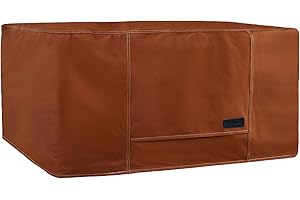 NettyPro Fire Pit Cover Rectangular 58 inch Waterproof Heavy Duty Patio Firepit Cover Rectangle for Outdoor Gas Propane Fire Table, Brown