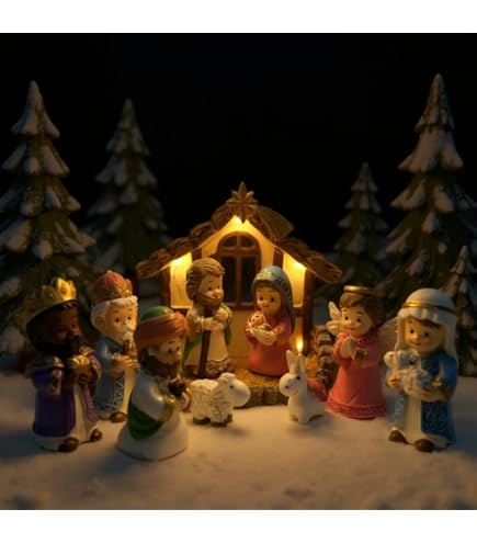 Crèche De Noël Miniature En Verre De Mer Et Bois Flotté - Décoration Bureau, étagère, Cadeau