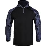 TACTICS ARMOR Tactical Shirt Men's Combat Shirt Tactical Military Camo Long Sleeve Suitable for Airsoft Paintball