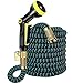 UMANOR Garden Hose,50ft Flexible Water Hose with 9 Spray Pattern Nozzle, Light Weight with No Links, 3/4" Solid Brass Fittings, Carrying Bag, Bundling Belt Included (Updated) primary