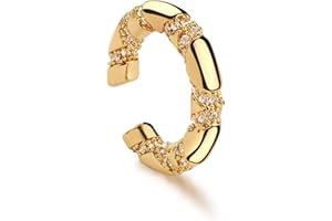 MYEARS Women Ear Cuff Earring Gold Non Pierced Ear Cartilage Clip on Wrap Hoop 14K Gold Filled Tiny Boho Beach Simple Minimalist Delicate Handmade Hypoallergenic Jewelry Gift-Sold as Single/Pair